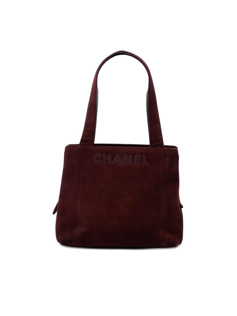 Chanel Suede Lax Logo Tote Pre-Loved #320028C11B